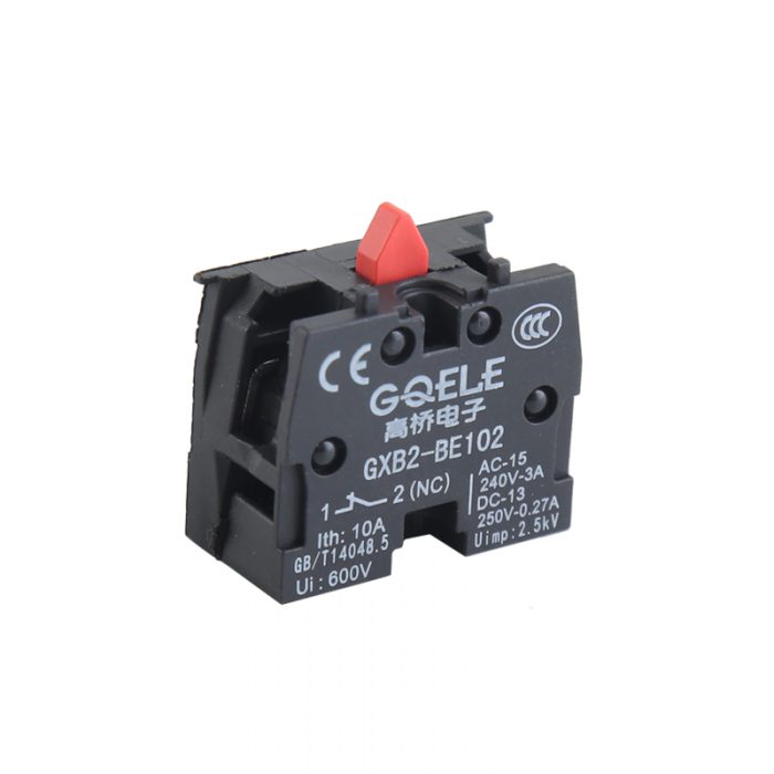 GXB2-BE102 Black And Red 1NC Normally Closed Contact Block