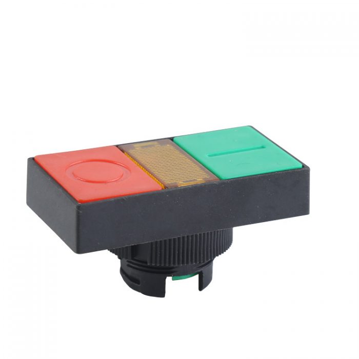 GXB2-EW82 Green Red Double Control Flush Push Button Head