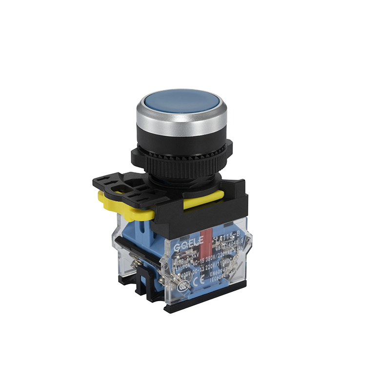 LA115-B5-11BN 1NO&1NC Reset Plastic Push Button With Round Red Head Without Light Power Switch (2)