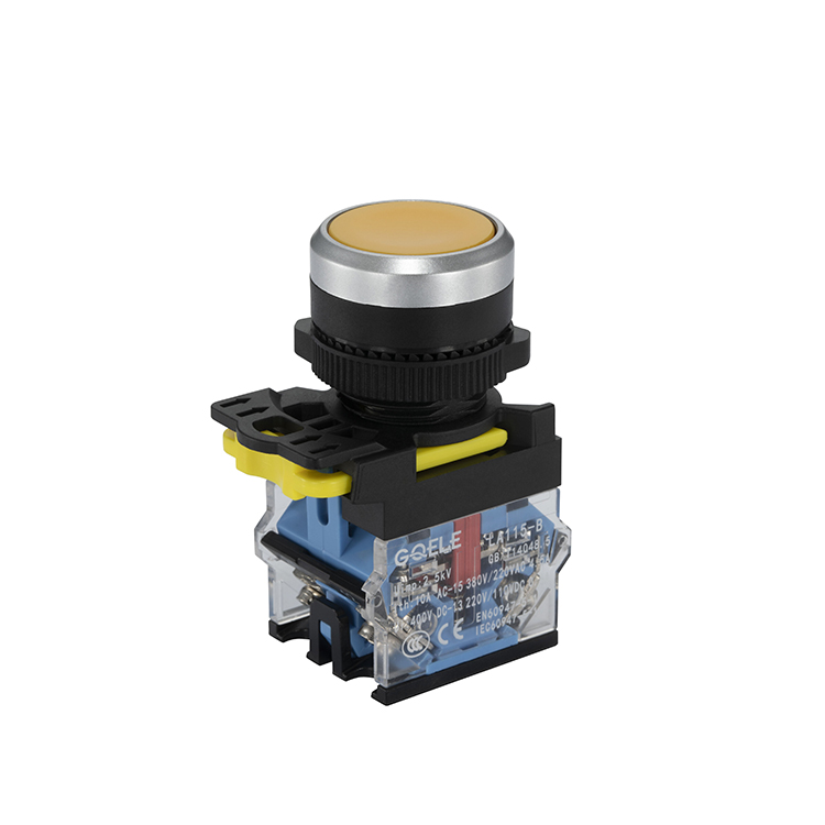 LA115-B5-11BN 1NO&1NC Reset Plastic Push Button With Round Red Head Without Light Power Switch (3)