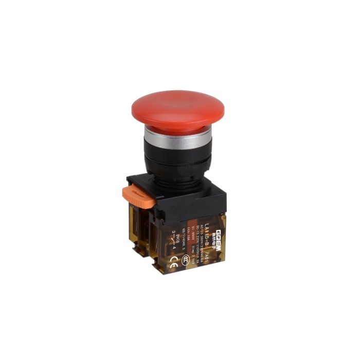 LA115-B5-11MA01 1NO&1NC Momentary Plastic Mushroom Push Button