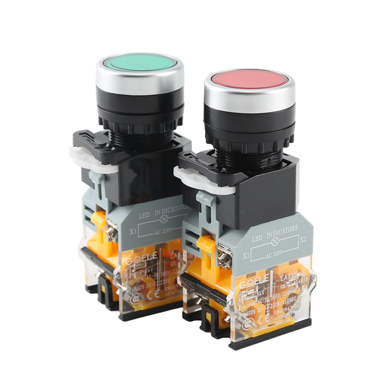 LA115-B8-11D Momentary Illuminated Flush Push Button-2