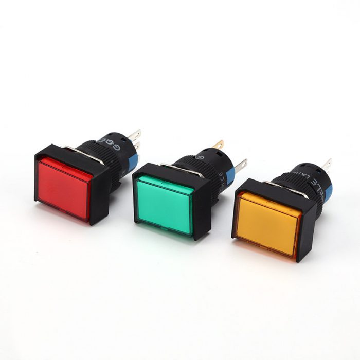LA115-C-11CF Momentary 1NO&1NC Small Flush Push Button With Rectangle Shape Head