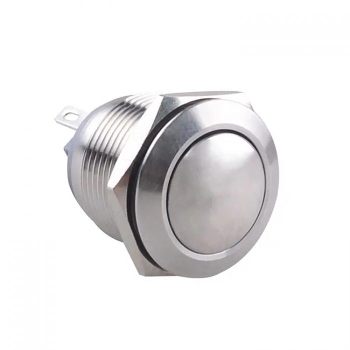 GL-19BA10-S 19mm 1NO Domed Head Anti Vandal Metal Push Button Switch Waterproof Stainless Steel Button