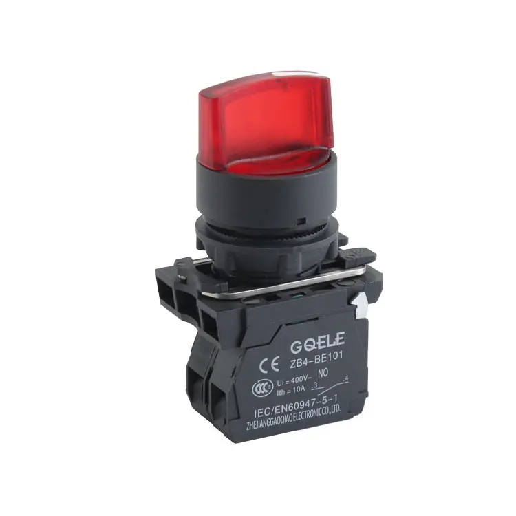 GXB4-EK3461-Red-selector-switch-with-LED-light-push-button-switch